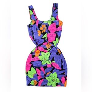 Vintage Floral Tank Mini Dress
